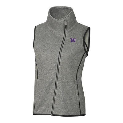 Gilet zippé pour femme, gris, coupeur et buck, Washington Huskies Mainsail