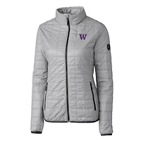 Doudoune isolante Rainier Eco entièrement zippée pour femme, grise, des Washington Huskies, Cutter & Buck