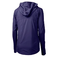 Sweat à capuche zippé en tricot écologique Adapt pour femme Cutter & Buck violet des Washington Huskies