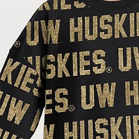 Women's Gameday Couture  Black Washington Huskies Hype Era Sweatshirt