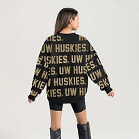 Women's Gameday Couture  Black Washington Huskies Hype Era Sweatshirt