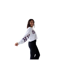 Sweat-shirt court blanc Phipps des Washington Huskies pour femme