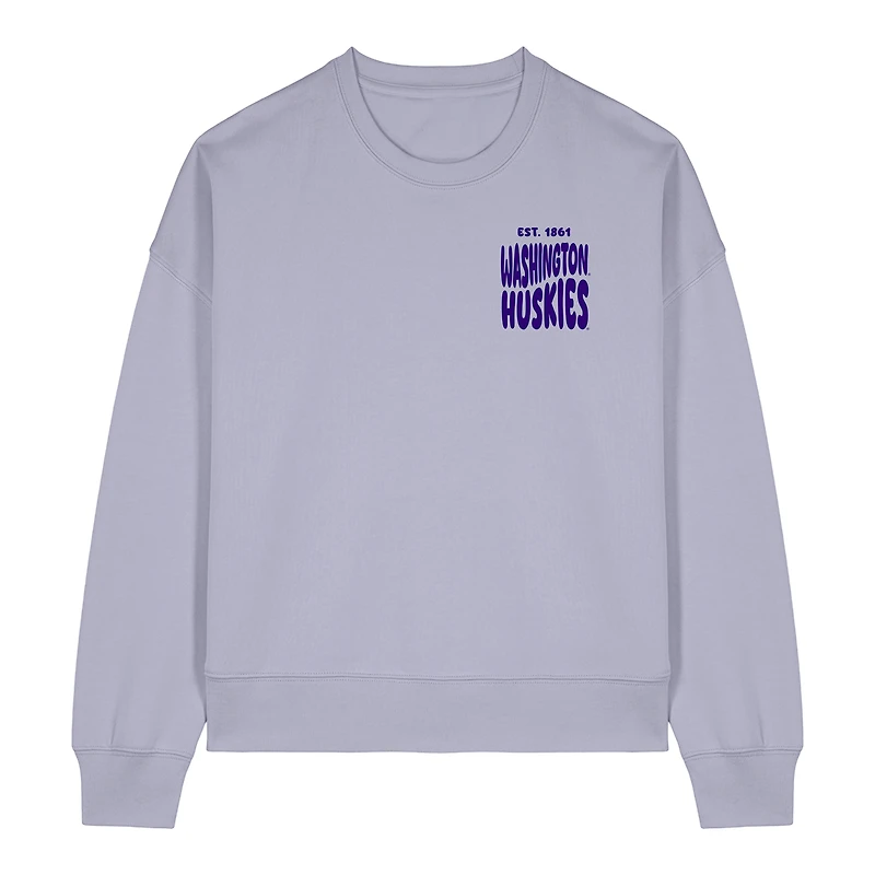 Women's Uscape Apparel  Purple Washington Huskies Cloud Sweatshirt