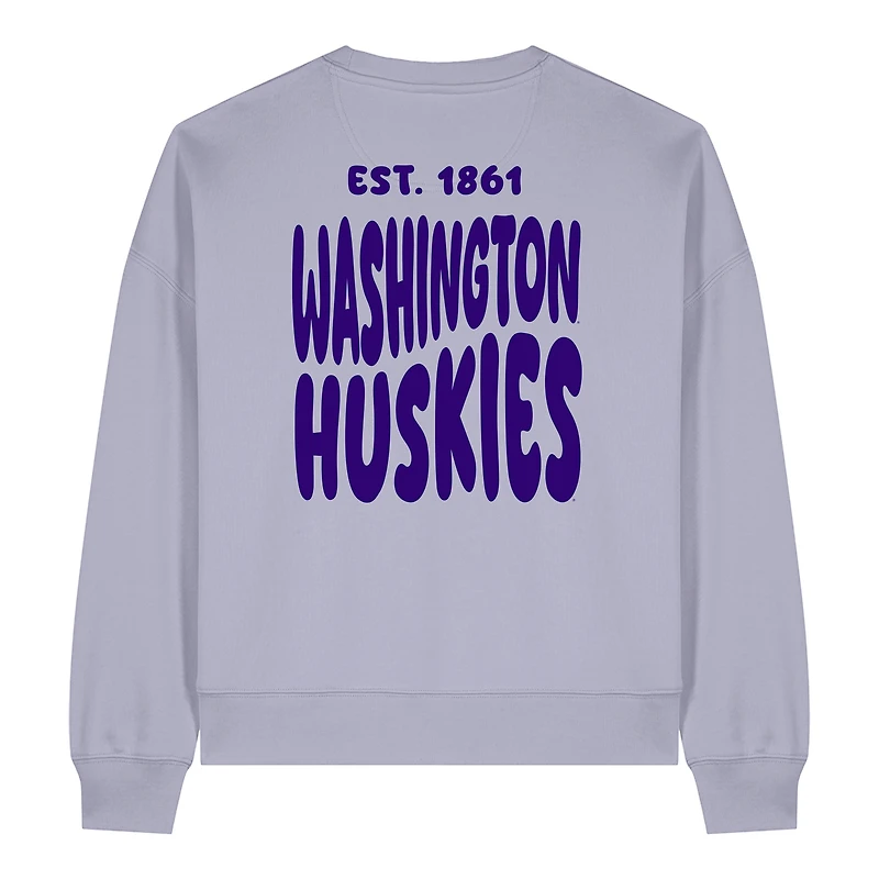 Women's Uscape Apparel  Purple Washington Huskies Cloud Sweatshirt