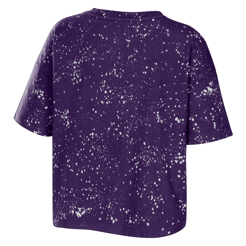 T-shirt court à col cranté violet Washington Huskies de la marque WEAR by Erin Andrews pour femmes
