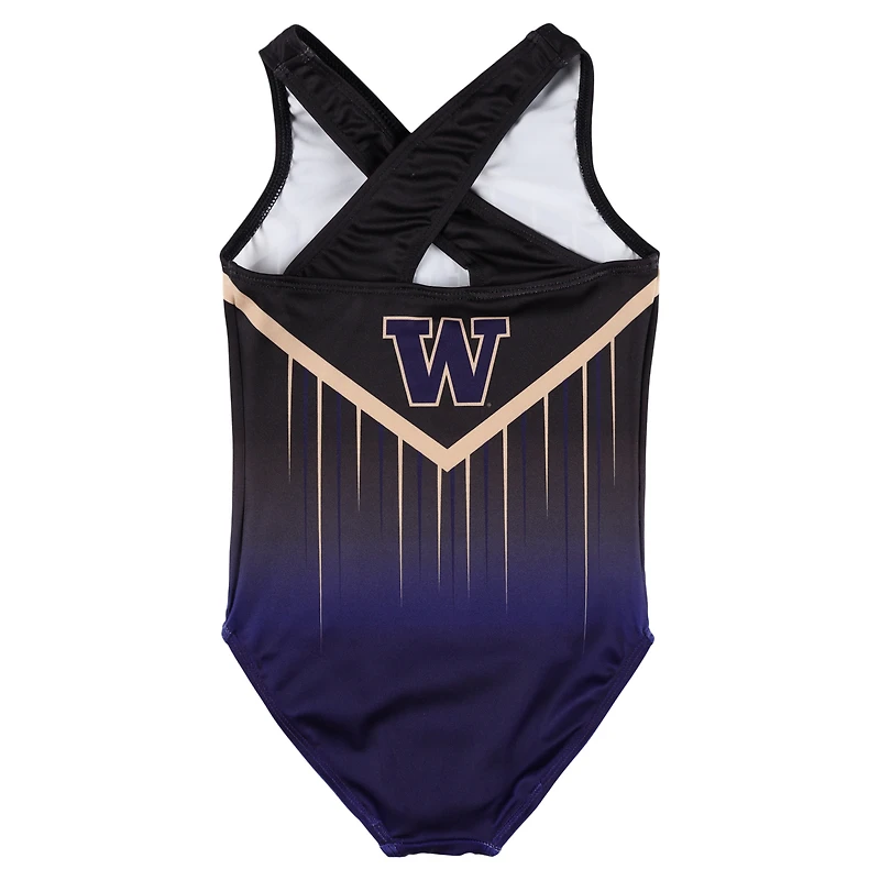 Justaucorps réplique noir pour jeunes Washington Huskies Elite