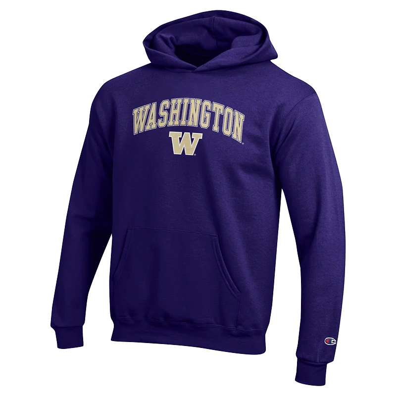 Sweat à capuche violet Champion des jeunes Washington Huskies Campus
