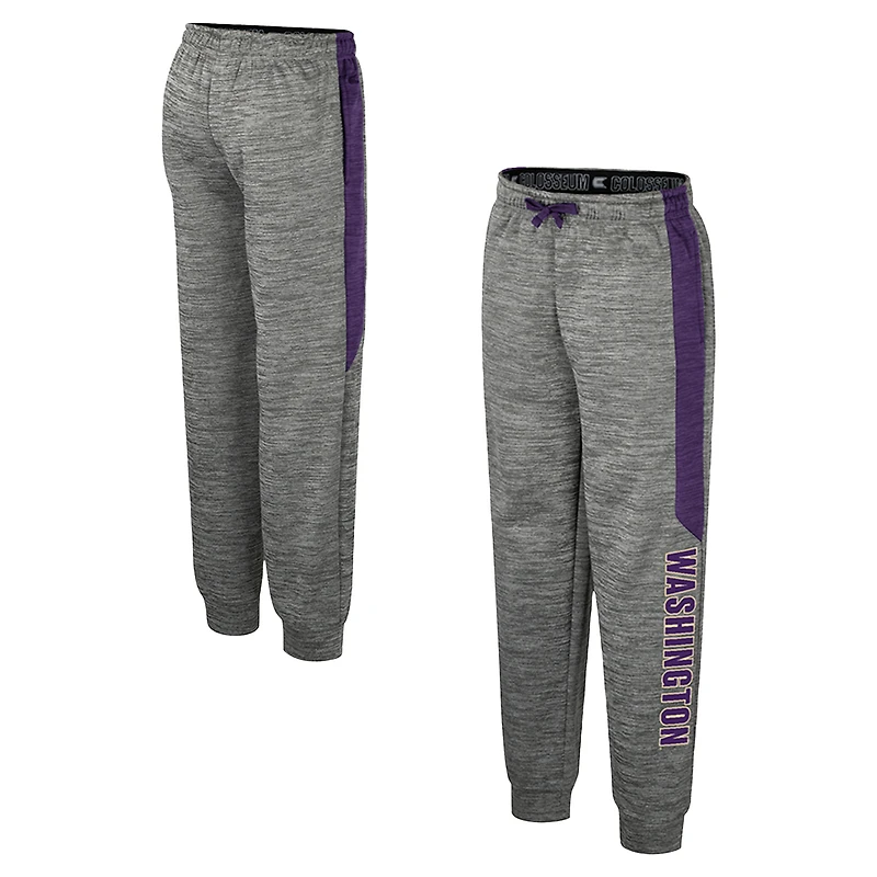 Pantalon polaire gris chiné Colosseum pour jeunes Washington Huskies
