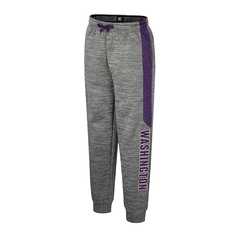 Pantalon polaire gris chiné Colosseum pour jeunes Washington Huskies