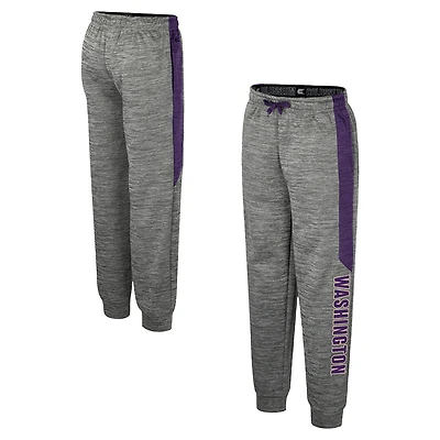 Pantalon polaire gris chiné Colosseum pour jeunes Washington Huskies
