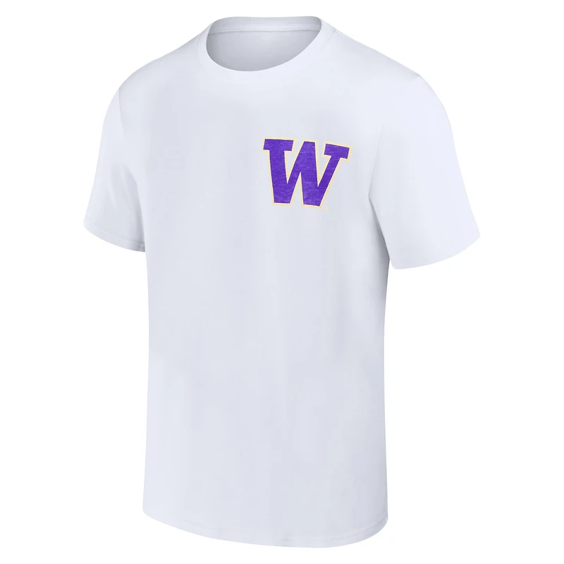 T-shirt blanc aux couleurs confortables hyperlocales des Huskies de Washington pour jeunes