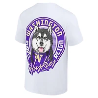 T-shirt blanc aux couleurs confortables hyperlocales des Huskies de Washington pour jeunes