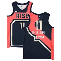 Maillot de joueur authentique dédicacé par Elena Delle Donne Washington Mystics, édition Rebel Nike 2021, bleu marine, édition Victory