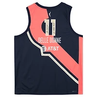 Maillot de joueur dédicacé Nike 2022 Rebel Edition Victory bleu marine par Elena Delle Donne des Washington Mystics avec inscription « 2x WNBA MVP »