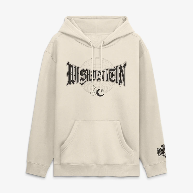 Men's Fanatics  Cream Washington Mystics Legacy Fleece Pullover Hoodie