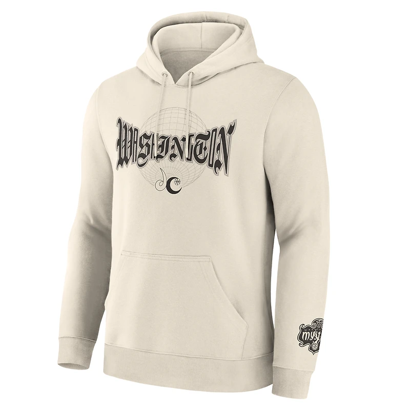 Men's Fanatics  Cream Washington Mystics Legacy Fleece Pullover Hoodie