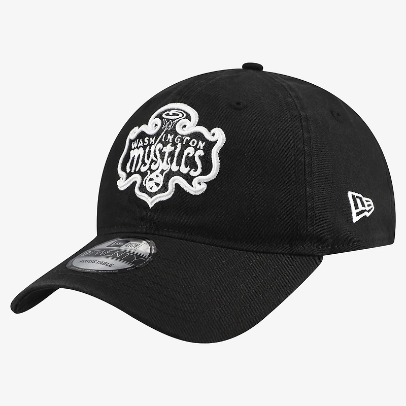 Casquette ajustable New Era Washington Mystics 9TWENTY noire pour homme