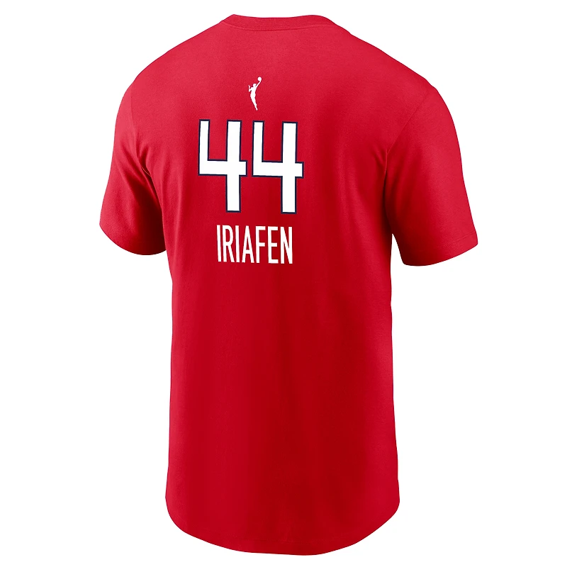 Men's Nike Kiki Iriafen Red Washington Mystics Name & Number T-Shirt