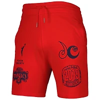 Playa Society Short rouge avec logo Washington Mystics Legacy
