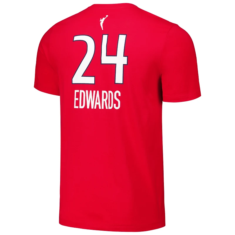 T-shirt unisexe Nike Aaliyah Edwards rouge Washington Mystics 2024 WNBA Draft Explorer Edition nom et numéro