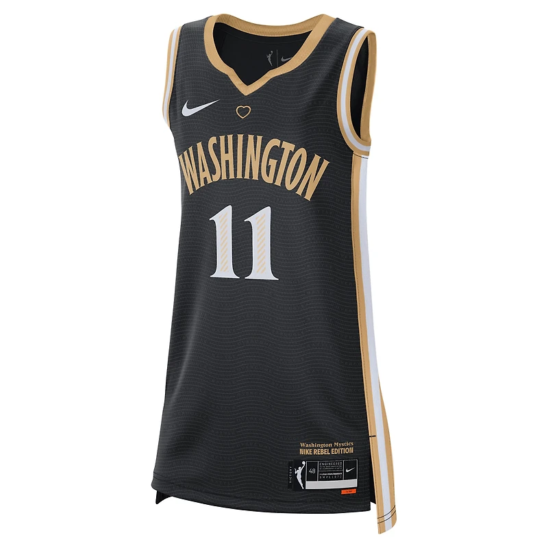 Unisex Nike Elena Delle Donne Black Washington Mystics Rebel Edition Victory Player Jersey