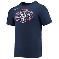 T-shirt unisexe Nike Dri-FIT bleu marine Washington Mystics Essential Logo