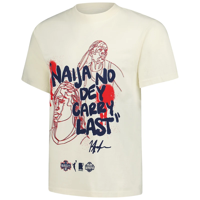 T-shirt unisexe round21 Kiki Iriafen crème des Washington Mystics WNBA Draft Night