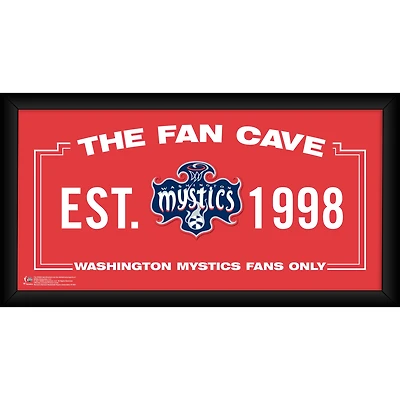 Collage encadré de 10" x 20" de Washington Mystics Fan Cave