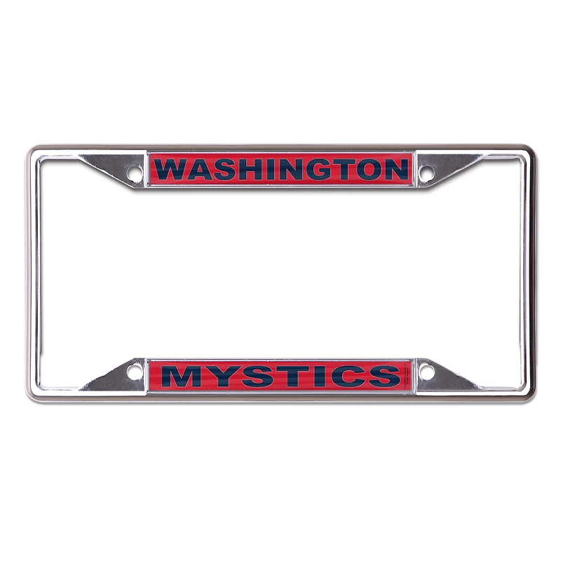 WinCraft Washington Mystics Cadre de plaque d'immatriculation en métal découpé au laser
