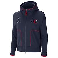 Veste en maille à glissière intégrale Washington Mystics Nike pour femme, bleu marine
