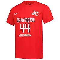 T-shirt Nike Kiki Iriafen rouge pour jeune, édition Explorer, Washington Mystics, avec nom et numéro