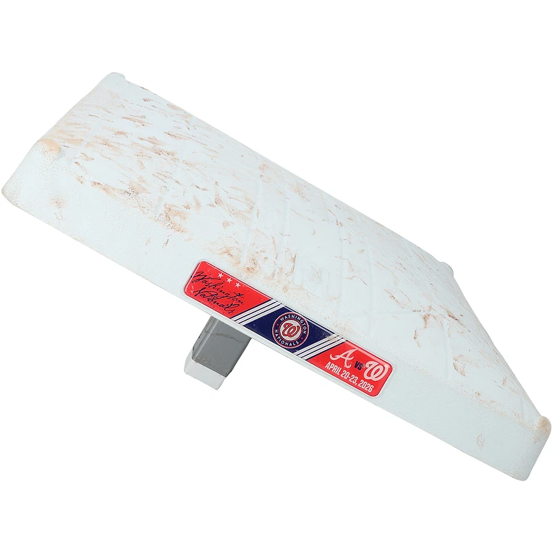Washington Nationals Game-Used Second Base vs. Atlanta Braves on April 20, 2026 - Innings 1-3