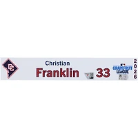 Plaque nominative n° 33 des Washington Nationals, remise à un joueur lors du camp d'entraînement printanier de la MLB 2026
