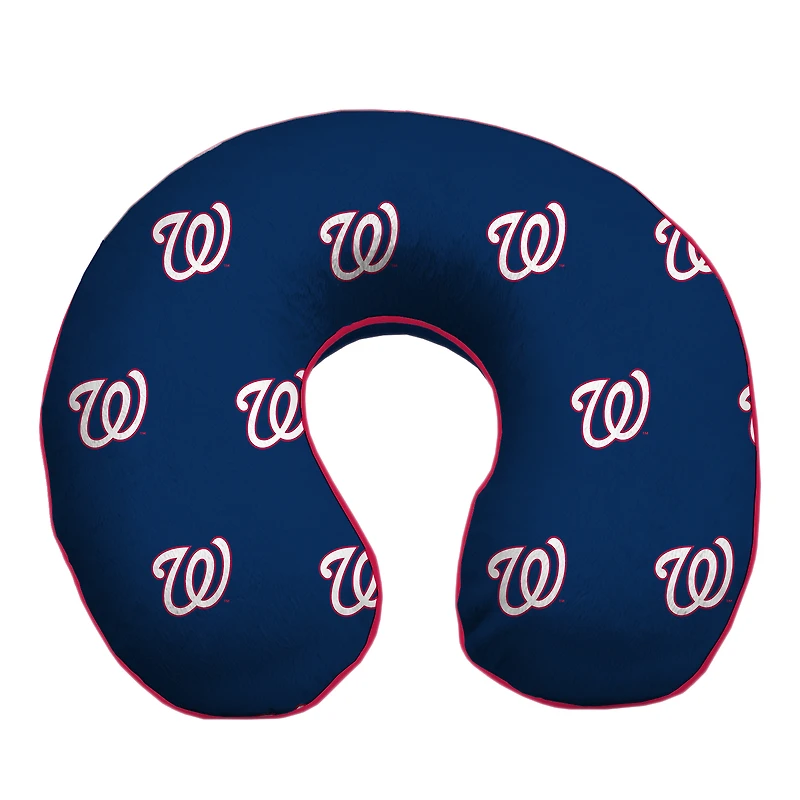 Blue Washington Nationals Memory Foam Travel Pillow
