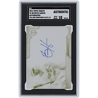 Carte autographiée Topps Tribute 2016 des Nationals de Washington par Bryce Harper, plaque d'impression jaune n° TA-BH n° 1/1 SGC, carte authentifiée Auto 10