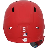 Casque de frappeur rouge n° 5 porté par CJ Abrams des Washington Nationals lors des matchs contre les Philadelphia Phillies le 27 mars et les Los Angeles Dodgers le 9 avril 2025