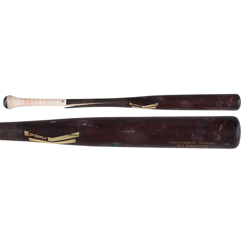 CJ Abrams Washington Nationals Game-Used Red/Black Overfly Broken Bat vs. St. Louis Cardinals on May 10