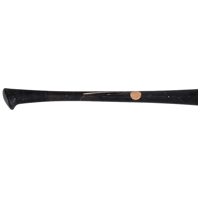 Batte de baseball Victus rouge/noire cassée de CJ Abrams, utilisée par les Nationals de Washington, contre les Cardinals de Saint-Louis, le 9 juillet 2025