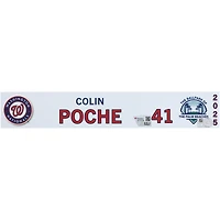 Plaque signalétique n° 41 de Colin Poche, joueur des Nationals de Washington, lors de l'entraînement de printemps 2025 de la MLB