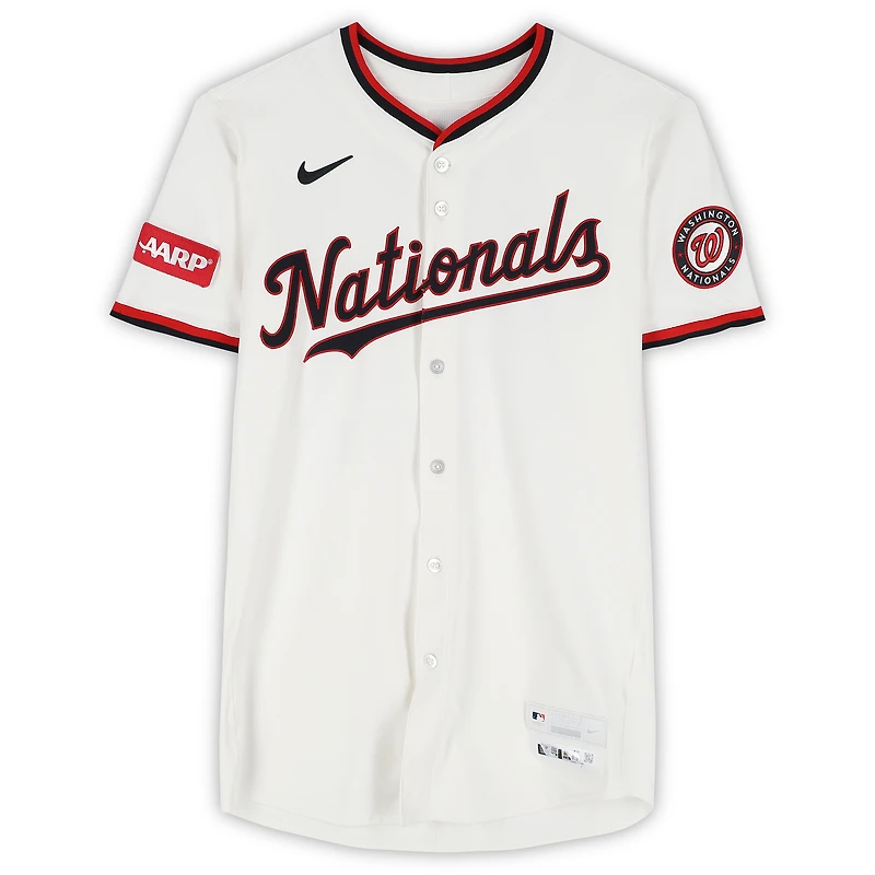 Maillot blanc Nike n° 51 porté par Daylen Lile, joueur des Washington Nationals, saison 2025 de la MLB