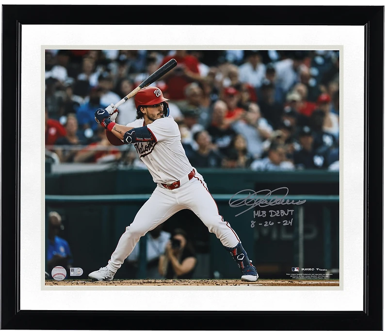 Dylan Crews Washington Nationals Autographed 16" x 20" MLB Debut Photograph with "MLB Debut 8-26-24" Inscription