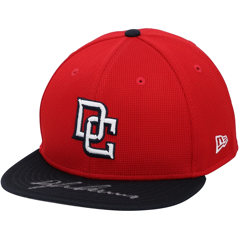 Casquette d'entraînement au bâton autographiée par Dylan Crews des Washington Nationals 2024