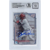 Dylan Crews Washington Nationals Autographié 2024 Bowman Chrome Prospects 1er Bowman #BCP-23 Beckett Fanatics Témoin Authentifié 10 Carte