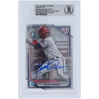 Dylan Crews Washington Nationals Autographed 2024 Bowman Chrome Prospects 1st Bowman #BCP-23 Beckett Fanatics Witnessed Authenticated Card