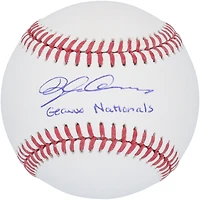 Ballon de baseball autographié par Dylan Crews des Washington Nationals avec l'inscription « Geaux Nationals »