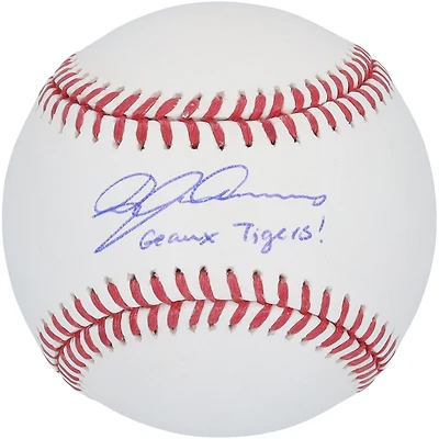 Ballon de baseball autographié par Dylan Crews des Washington Nationals avec l'inscription « Geaux Tigers »
