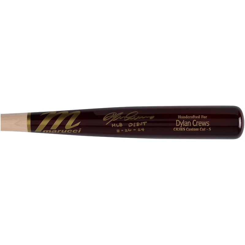 Dylan Crews Washington Nationals Autographed Marucci Game Model Bat with "MLB Debut 8/26/24" Inscription