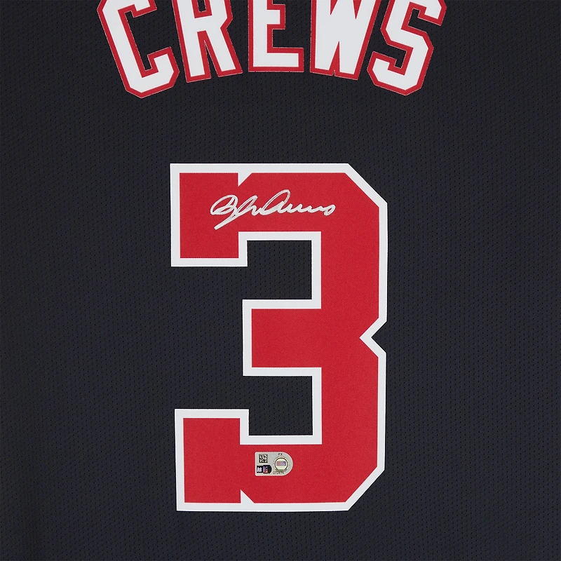 Maillot réplique alternatif bleu marine Nike autographié par Dylan Crews des Washington Nationals
