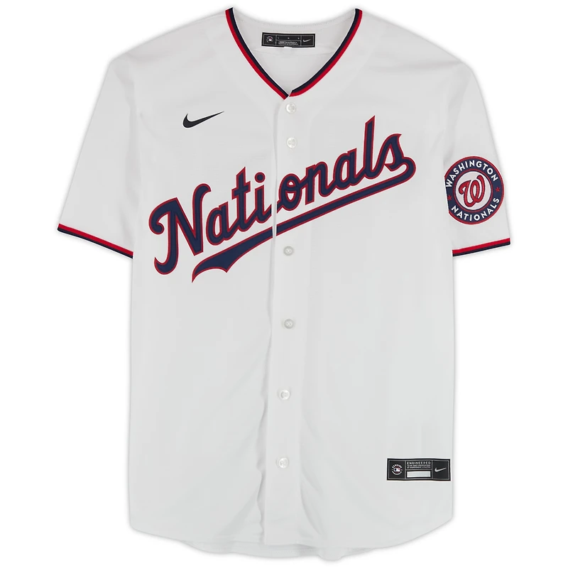 Dylan Crews Washington Nationals Autographed Nike White Replica Jersey