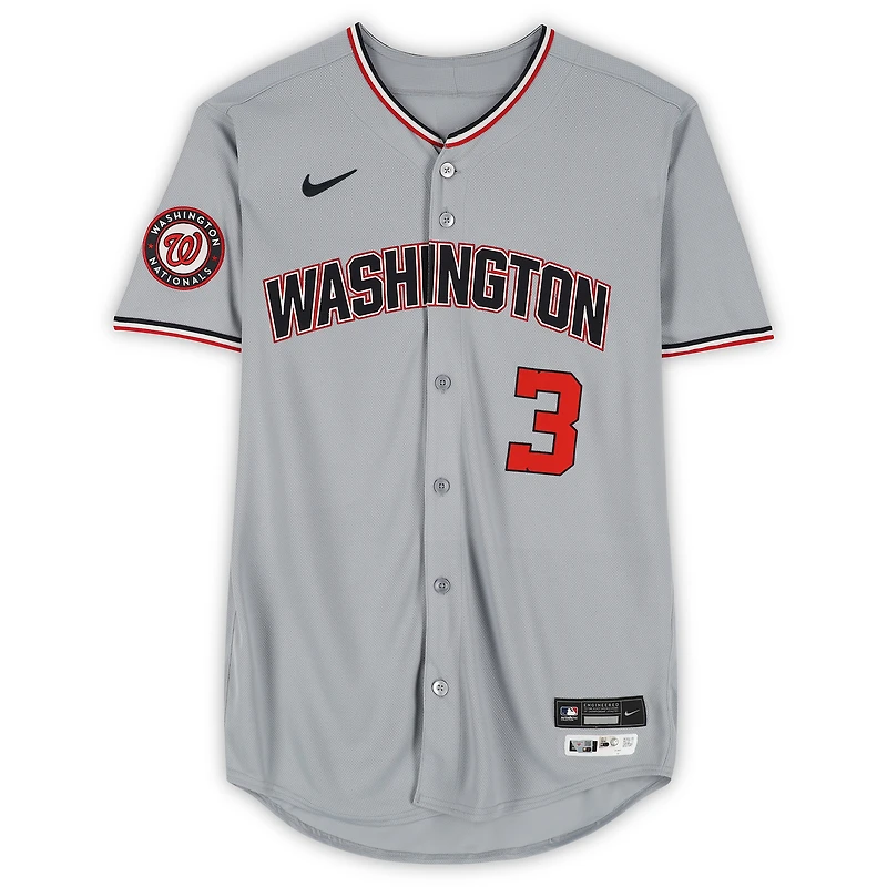 Dylan Crews Washington Nationals Player-Issued #3 Nike Jersey from the 2025 MLB Season